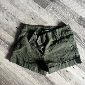 Express Olive Green Women's Cargo Shorts